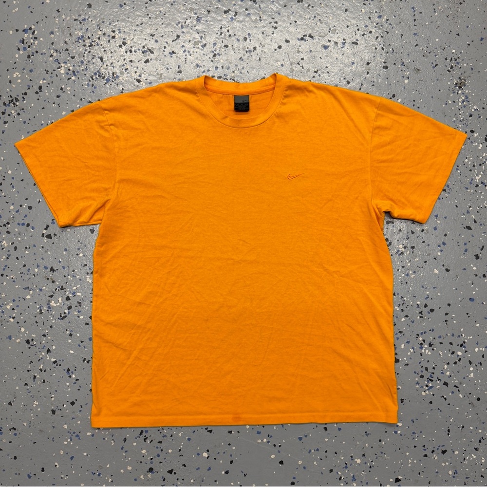 Vintage Y2K Nike Silver Tag Sri Fit Blank Swoosh Shirt Yellow XL
